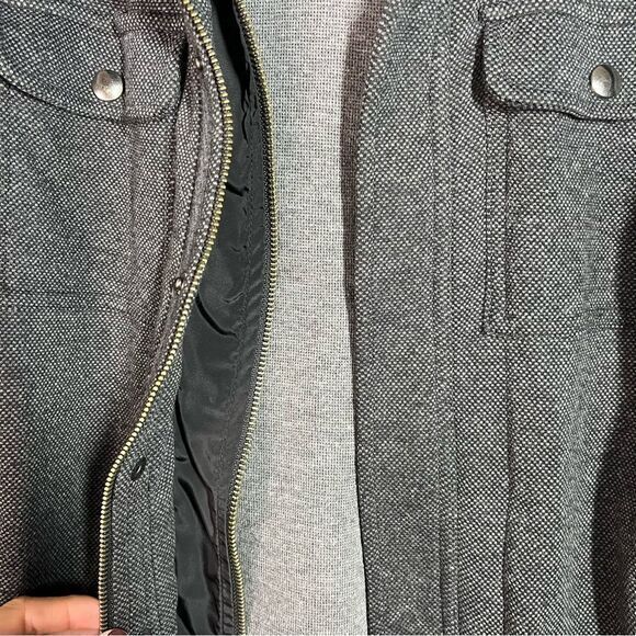 Banana Republic Black Zip Up Button Hoodie Jacket‎ Men’s Size Small - Picture 4 of 7